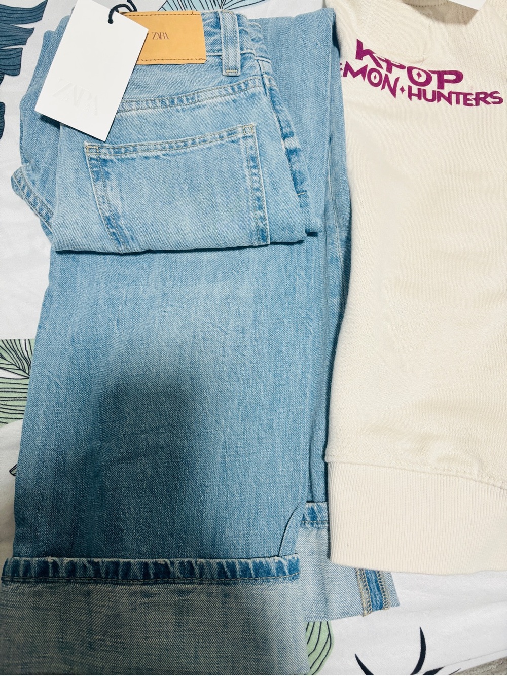 ZARA Light Wash Straight Leg Jeans